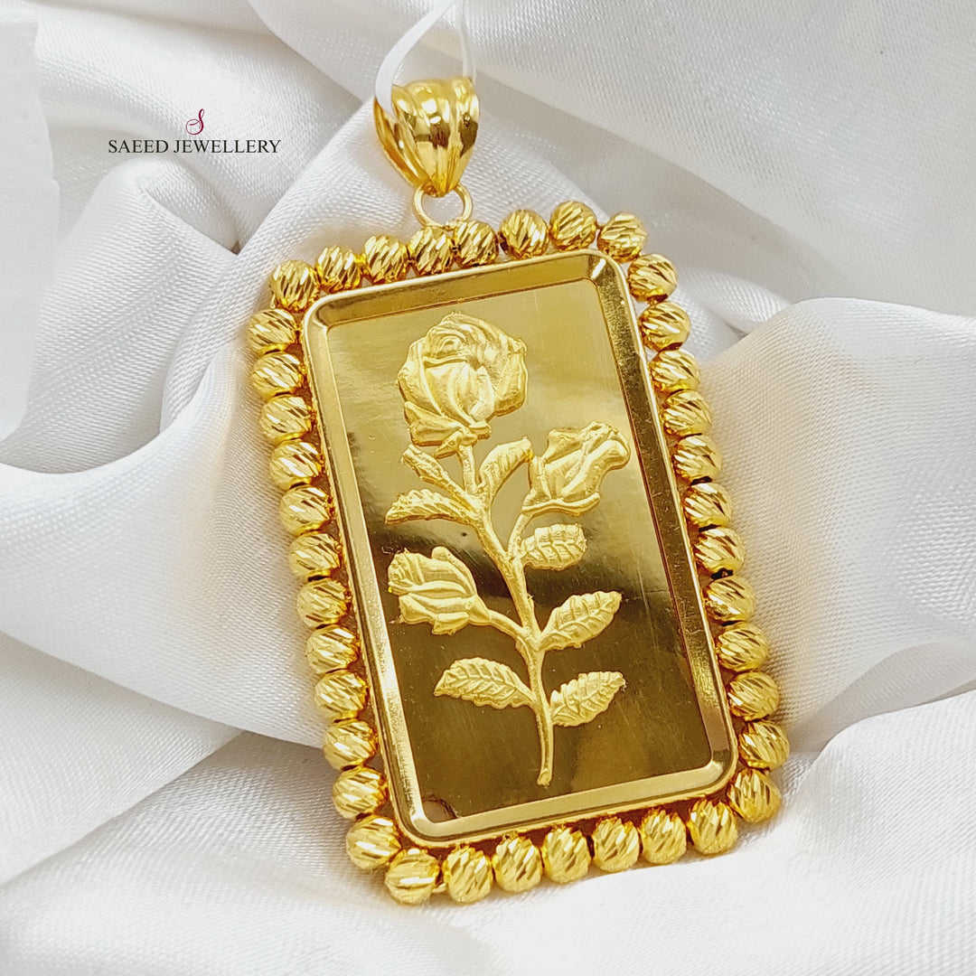 21K Ounce Model Pendant Made of 21K Yellow Gold by Saeed Jewelry-26664