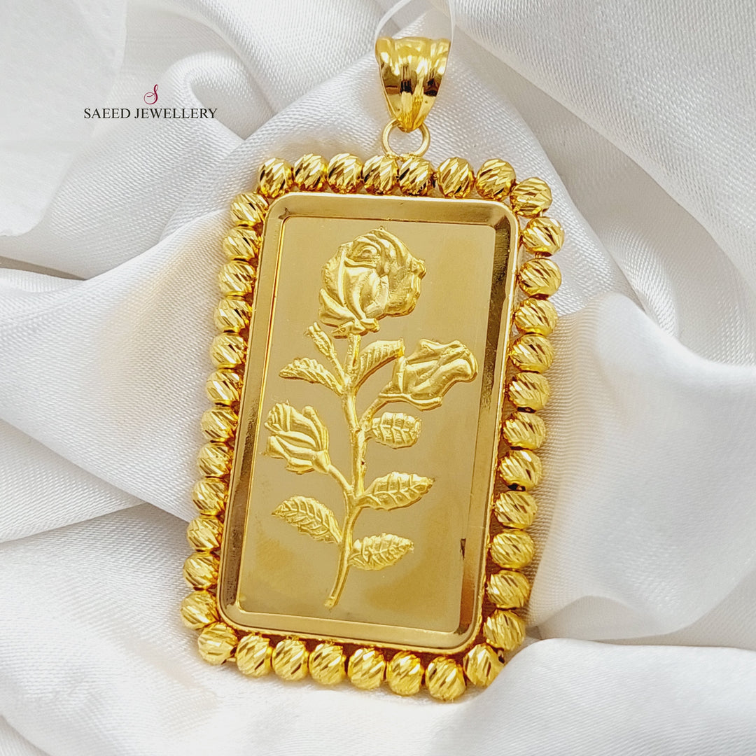 21K Gold Ounce Model Pendant by Saeed Jewelry - Image 1