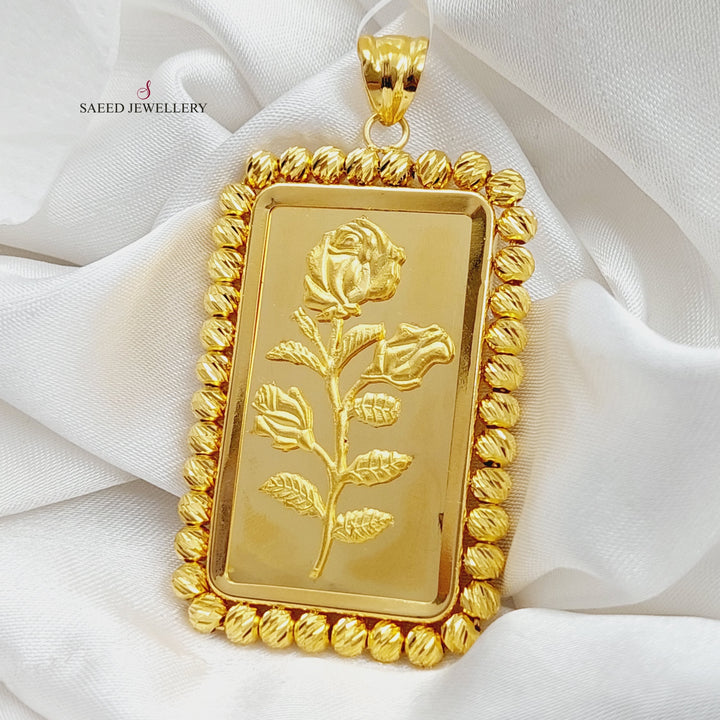 21K Ounce Model Pendant Made of 21K Yellow Gold by Saeed Jewelry-26664