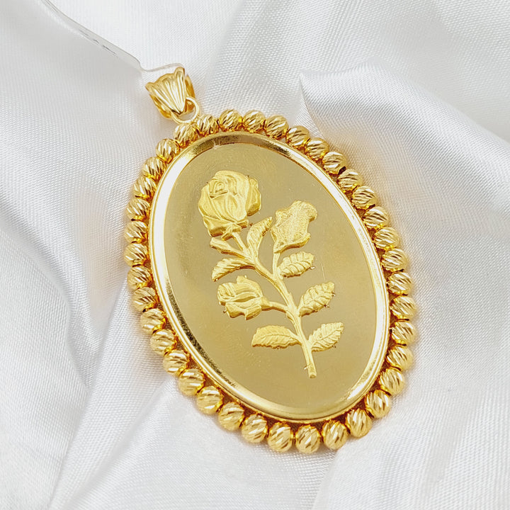 21K Ounce Model Pendant Made of 21K Yellow Gold by Saeed Jewelry-27145