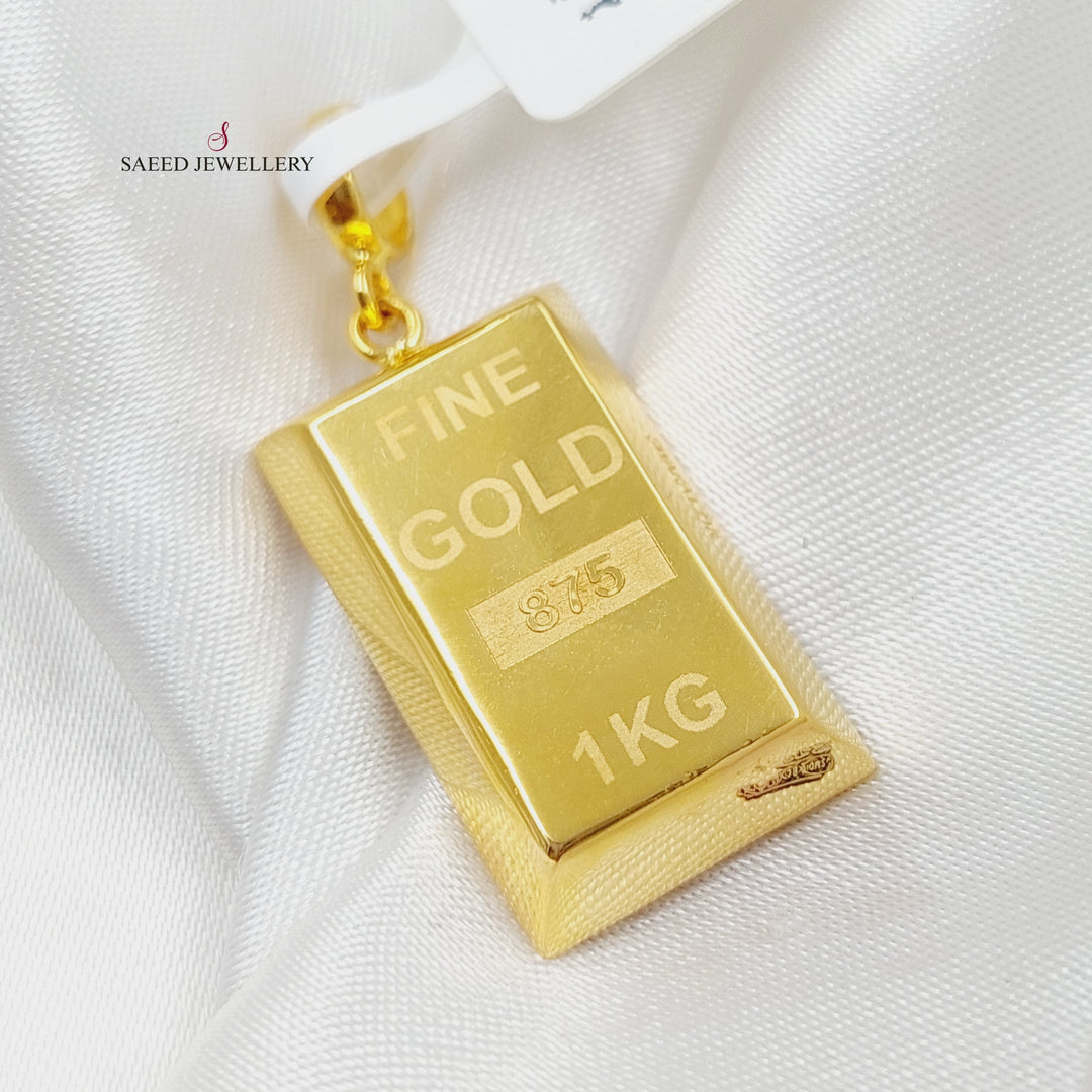 21K Gold Ounce Model Pendant by Saeed Jewelry - Image 3