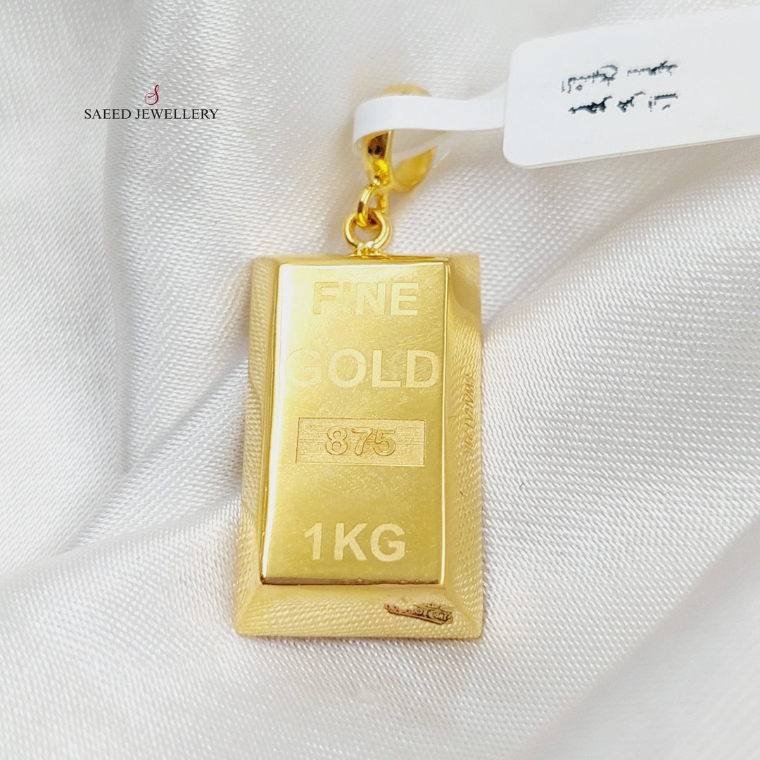 21K Gold Ounce Model Pendant by Saeed Jewelry - Image 4