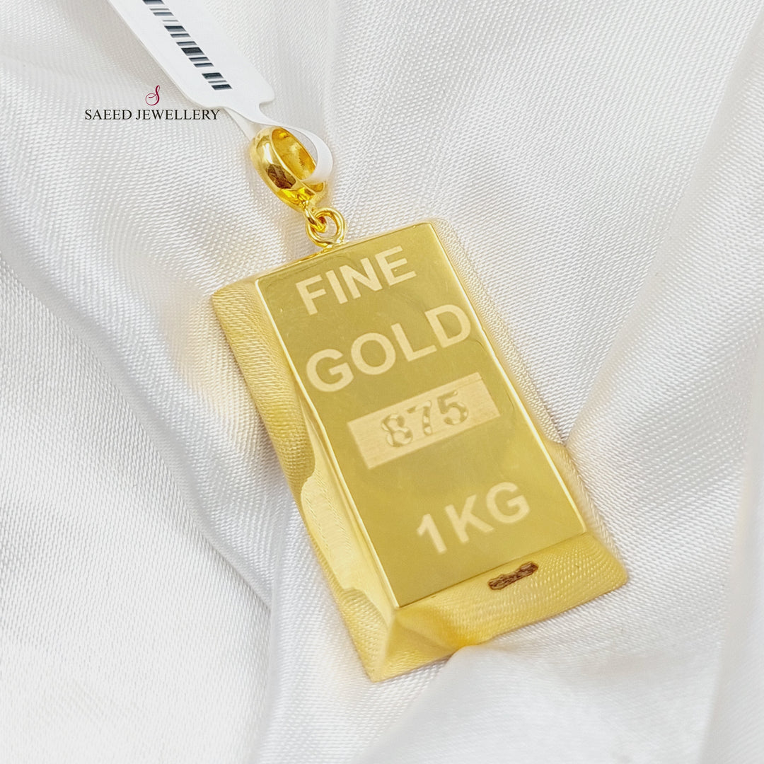 21K Ounce Model Pendant Made of 21K Yellow Gold by Saeed Jewelry-27190