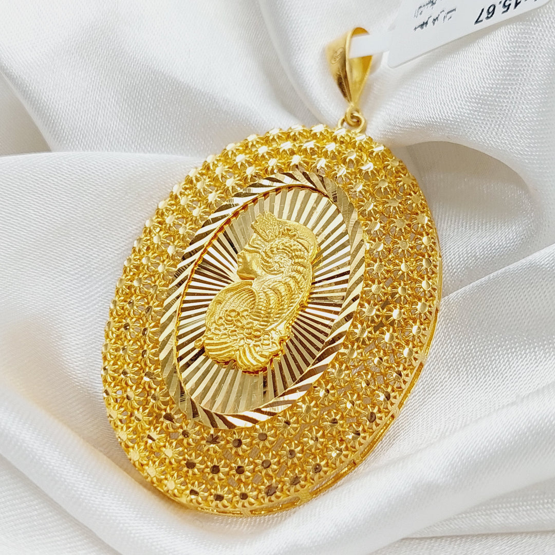 21K Gold Ounce Model Pendant by Saeed Jewelry - Image 3