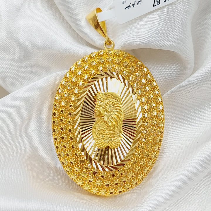 21K Gold Ounce Model Pendant by Saeed Jewelry - Image 6