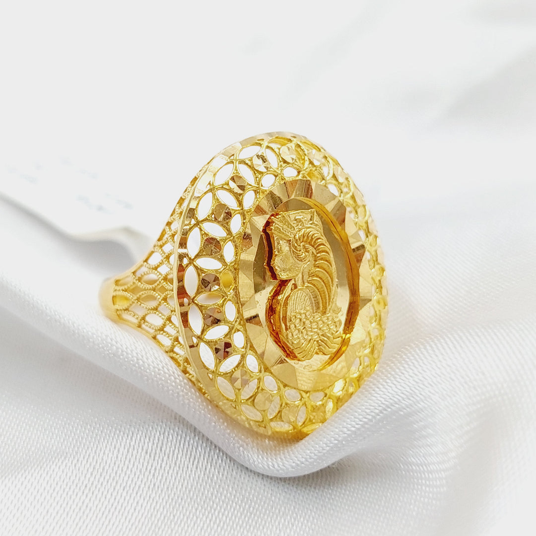 21K Gold Ounce Model Ring by Saeed Jewelry - Image 3