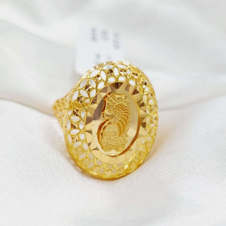21K Ounce Model Ring Made of 21K Yellow Gold by Saeed Jewelry-27246