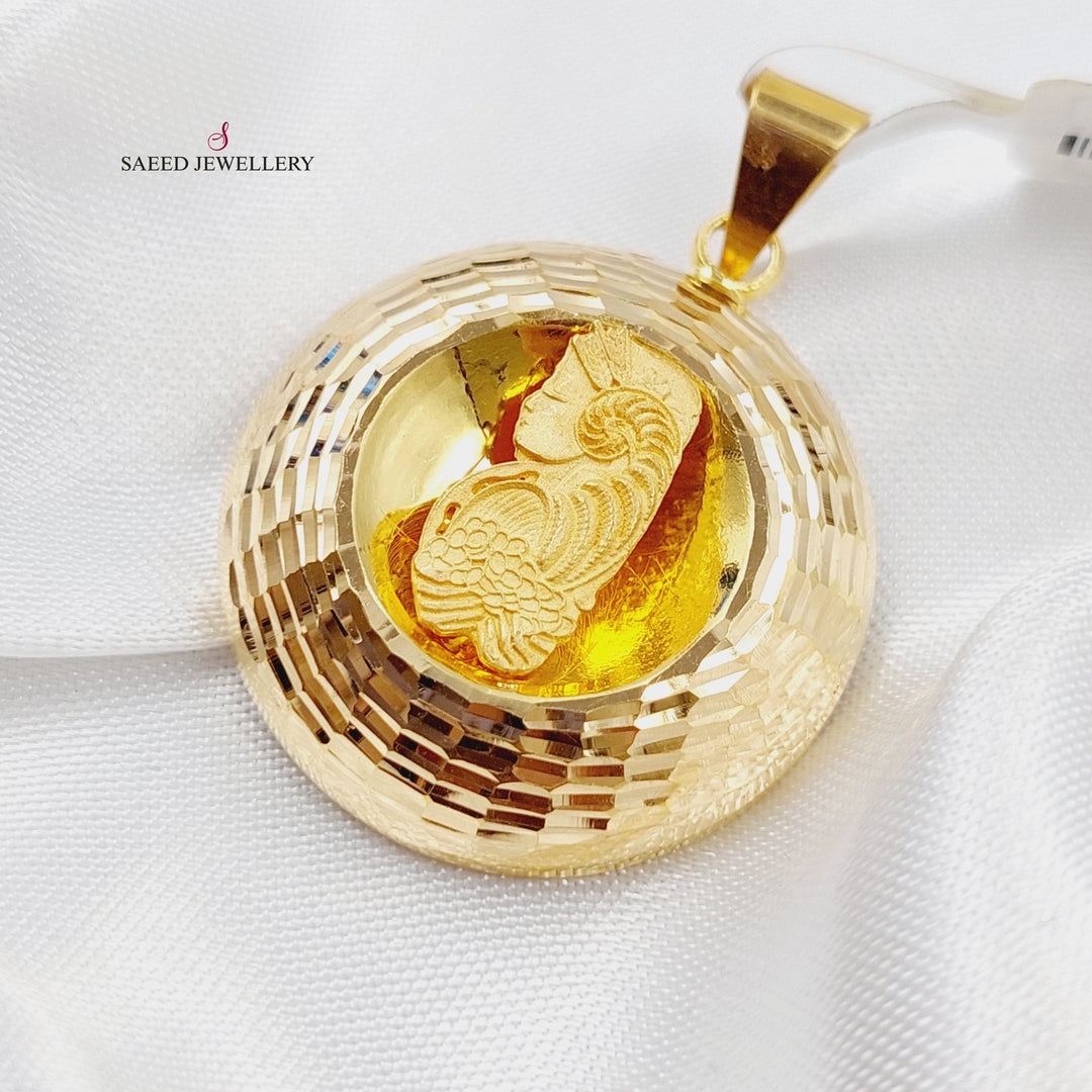 21K Gold Ounce Pendant by Saeed Jewelry - Image 1