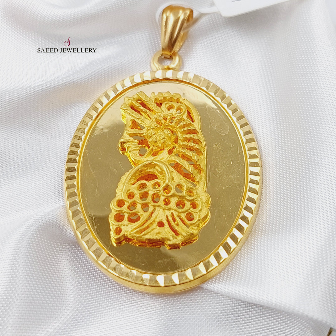 21K Gold Ounce Pendant by Saeed Jewelry - Image 1