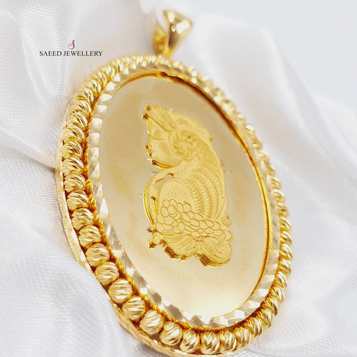 21K Gold Ounce Pendant by Saeed Jewelry - Image 4