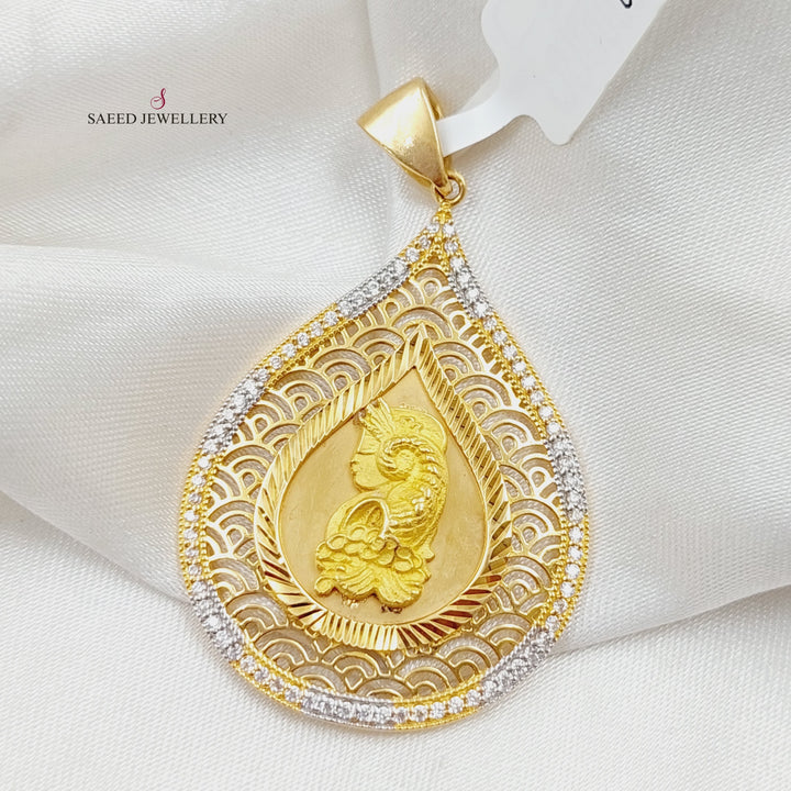 21K Gold Ounce Pendant by Saeed Jewelry - Image 4