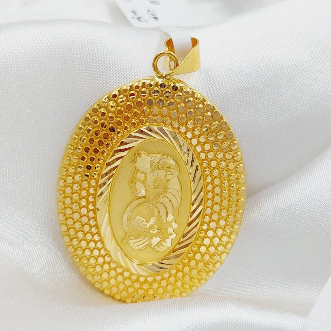 21K Gold Ounce Pendant by Saeed Jewelry - Image 4