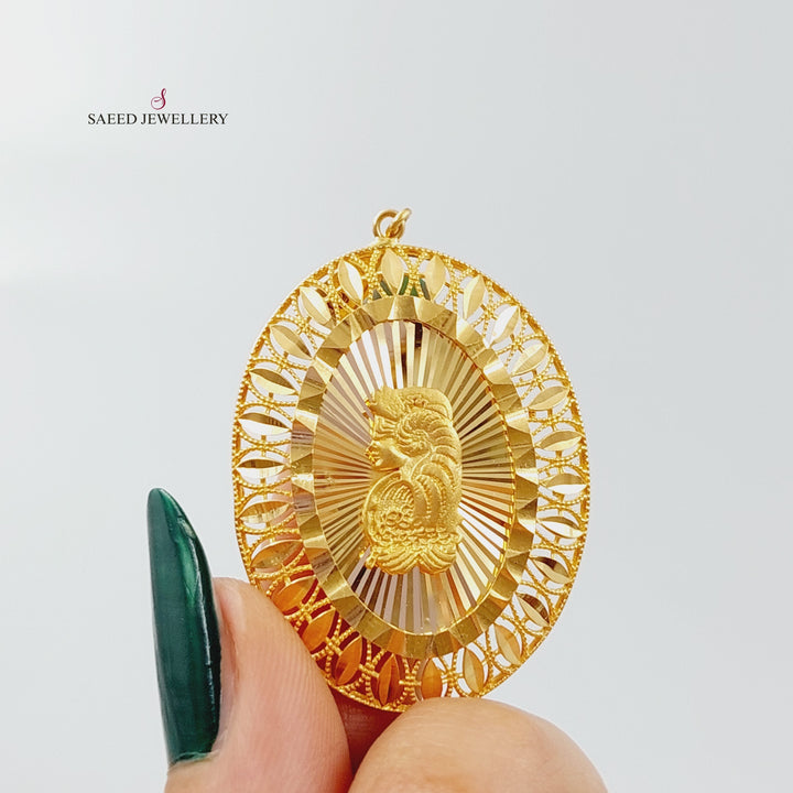 21K Gold Ounce Pendant by Saeed Jewelry - Image 2