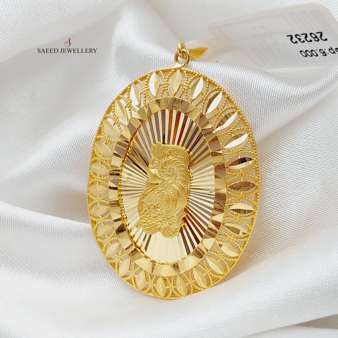 21K Gold Ounce Pendant by Saeed Jewelry - Image 4