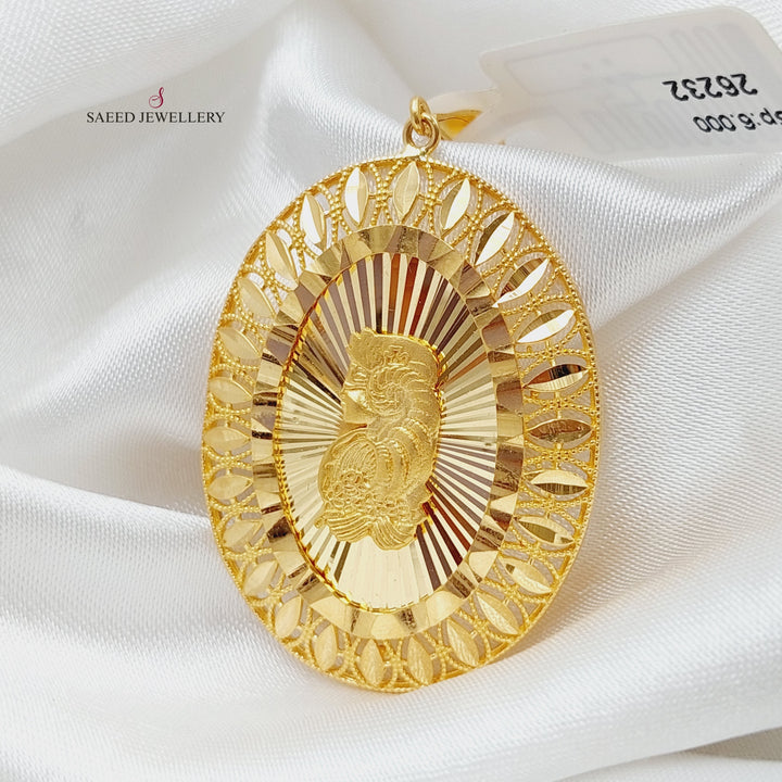 21K Gold Ounce Pendant by Saeed Jewelry - Image 4