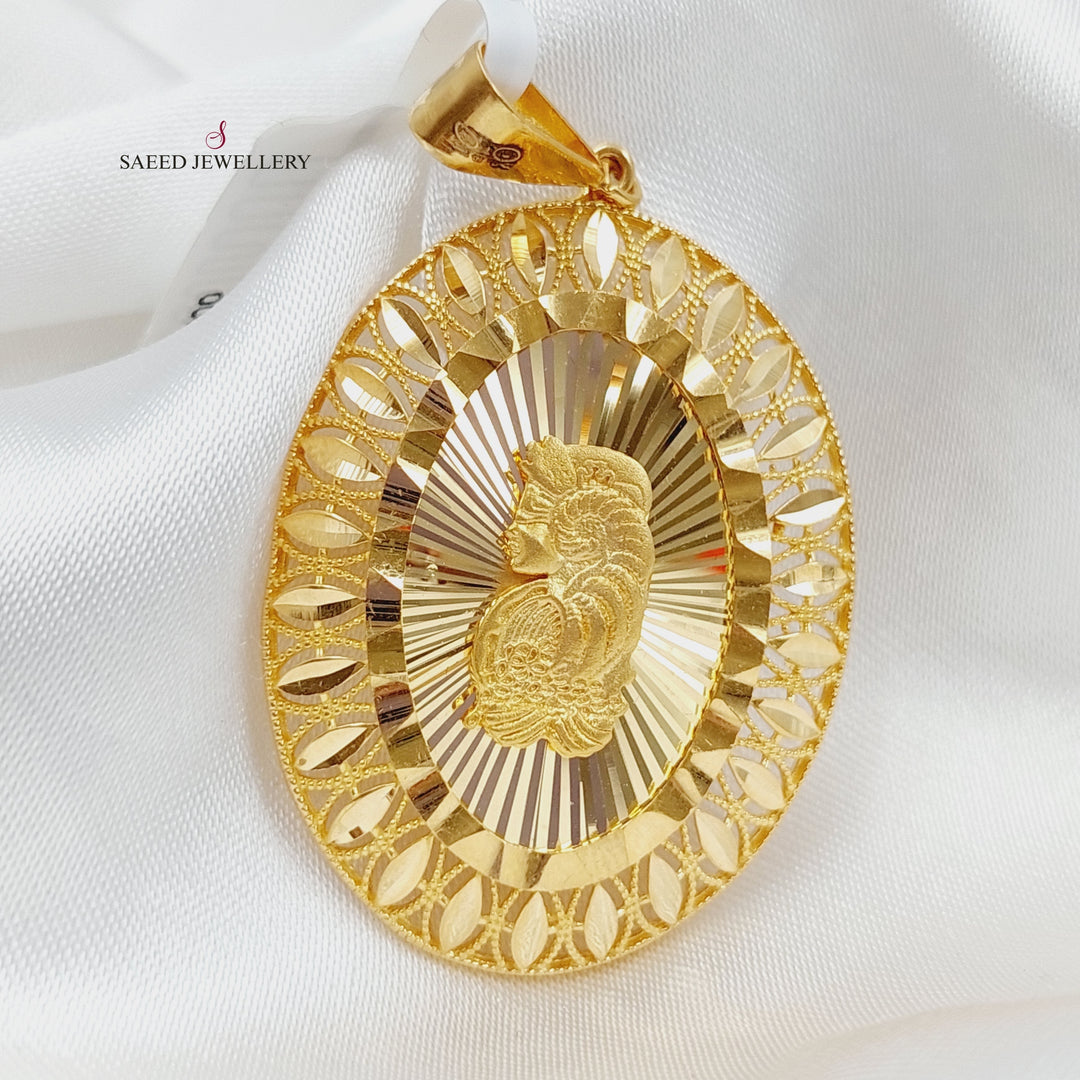 21K Gold Ounce Pendant by Saeed Jewelry - Image 5