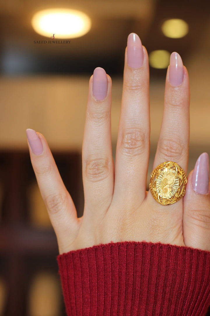 21K Gold Ounce Ring by Saeed Jewelry - Image 2