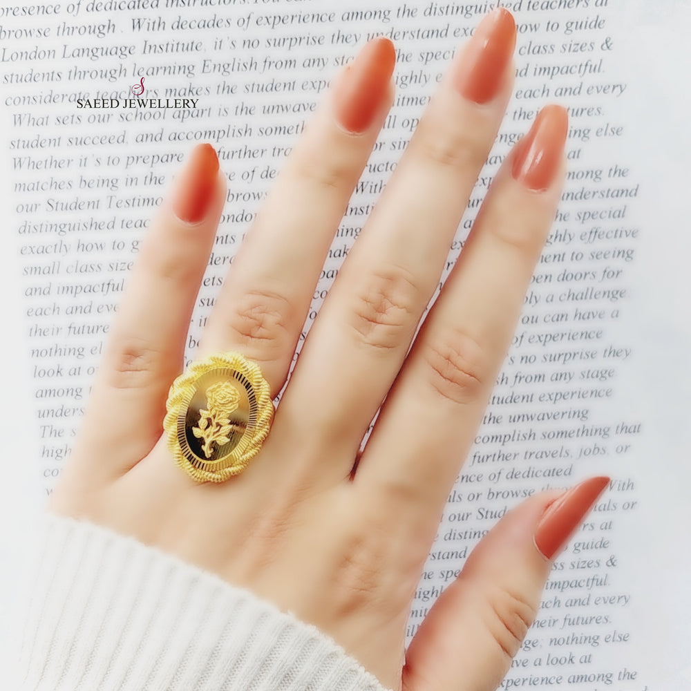 21K Gold Ounce Ring by Saeed Jewelry - Image 2