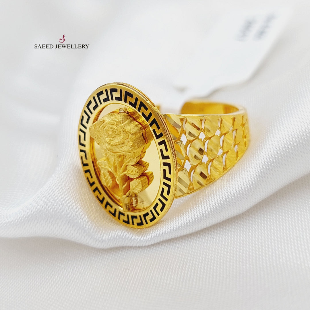 21K Gold Ounce Ring by Saeed Jewelry - Image 4