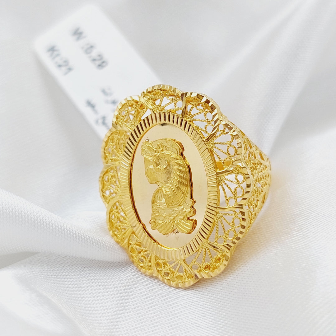 21K Gold Ounce Ring by Saeed Jewelry - Image 3