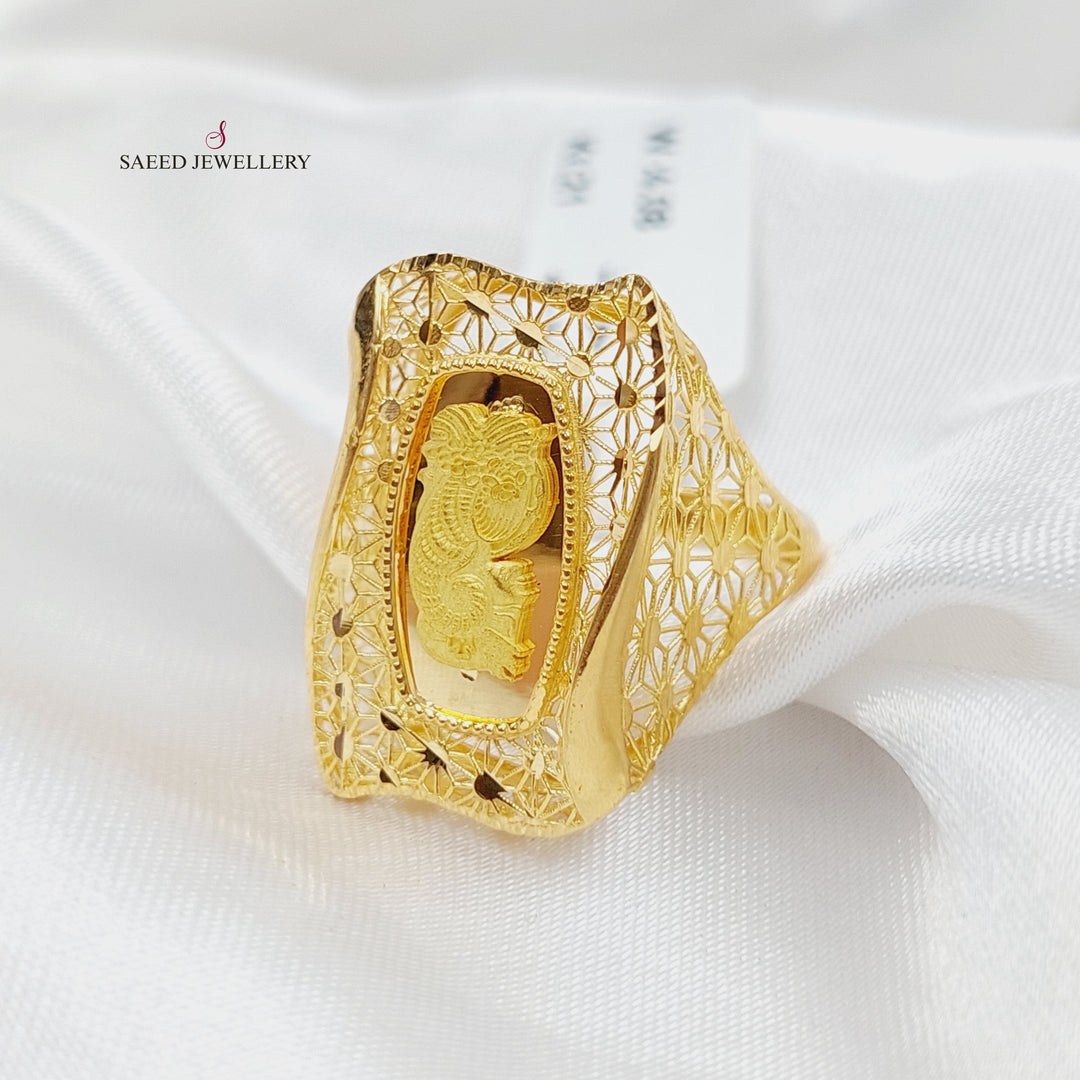 21K Gold Ounce Ring by Saeed Jewelry - Image 3