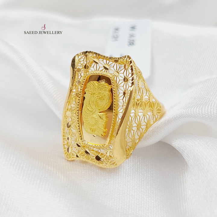 21K Gold Ounce Ring by Saeed Jewelry - Image 3