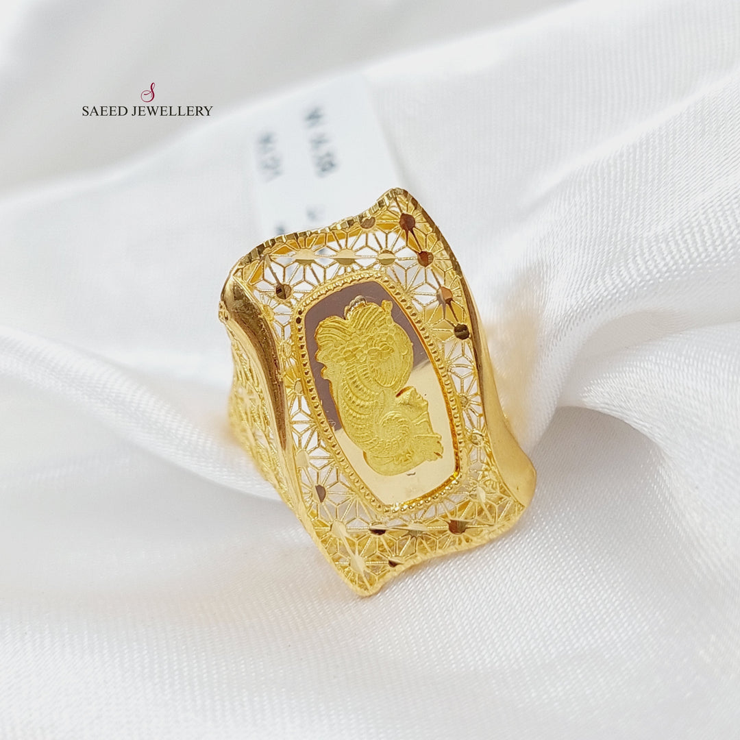 21K Gold Ounce Ring by Saeed Jewelry - Image 5