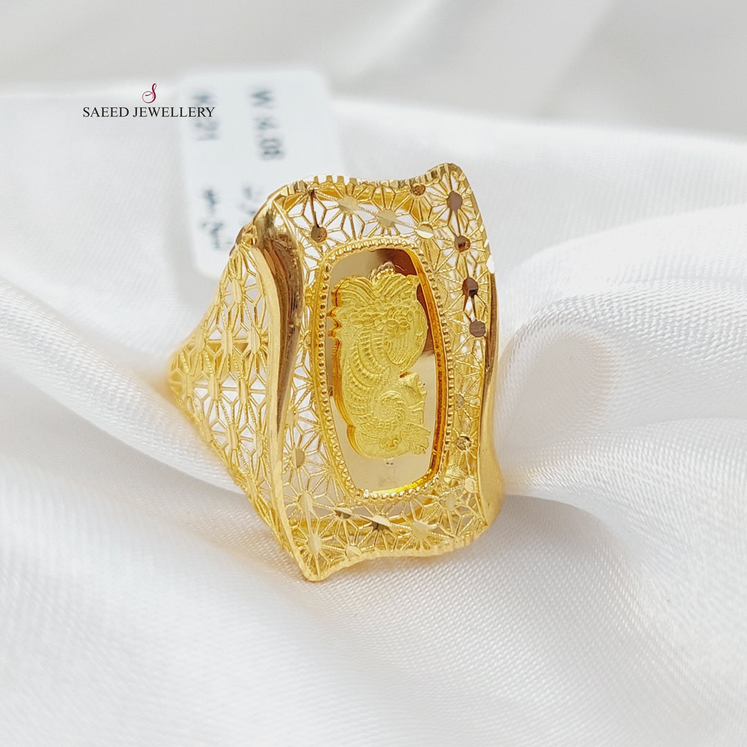 21K Ounce Ring Made of 21K Yellow Gold by Saeed Jewelry-26191