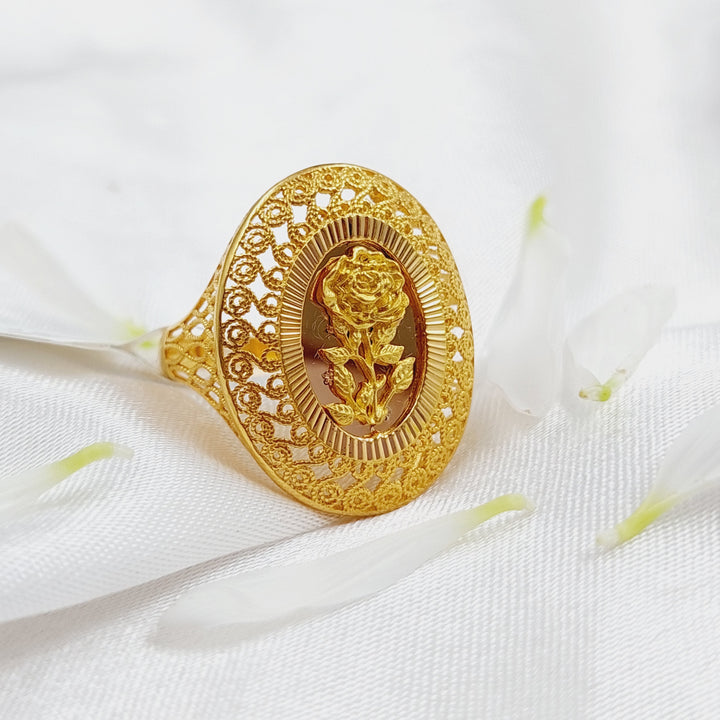 21K Ounce Ring Made of 21K Yellow Gold by Saeed Jewelry-26193