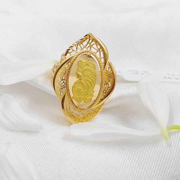 21K Gold Ounce Ring by Saeed Jewelry - Image 4