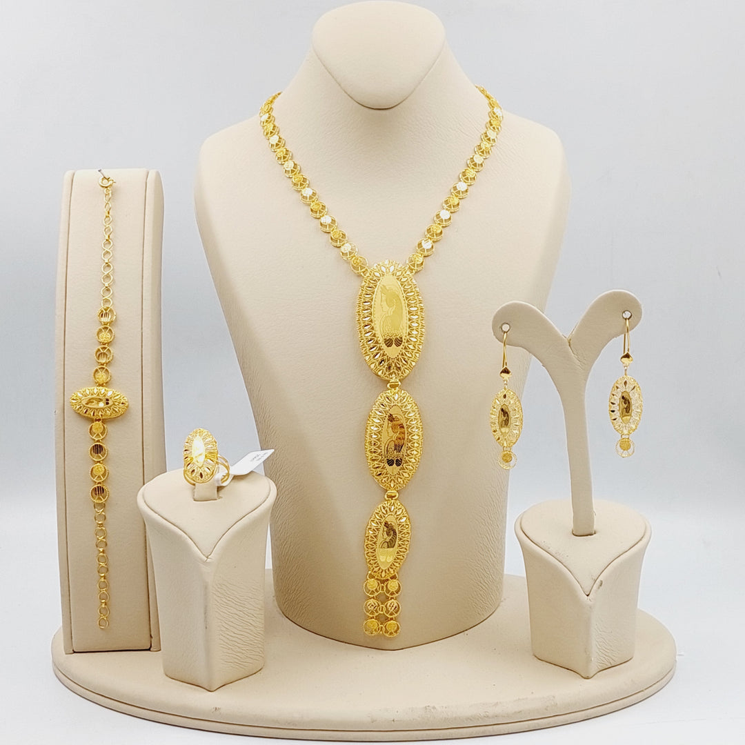 21K Gold Four Pieces Ounce Set by Saeed Jewelry - Image 1