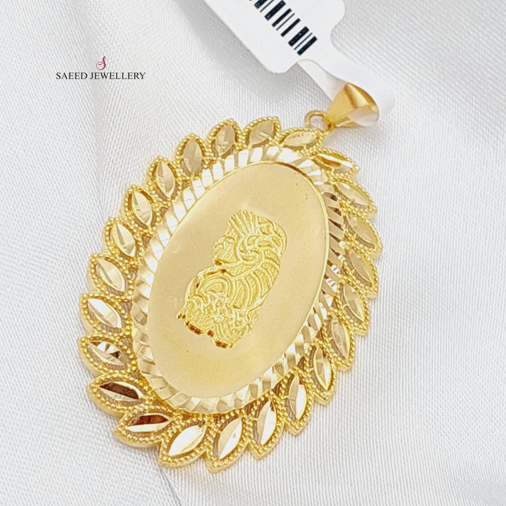 21K Gold Ounce Shape Pendant by Saeed Jewelry - Image 1