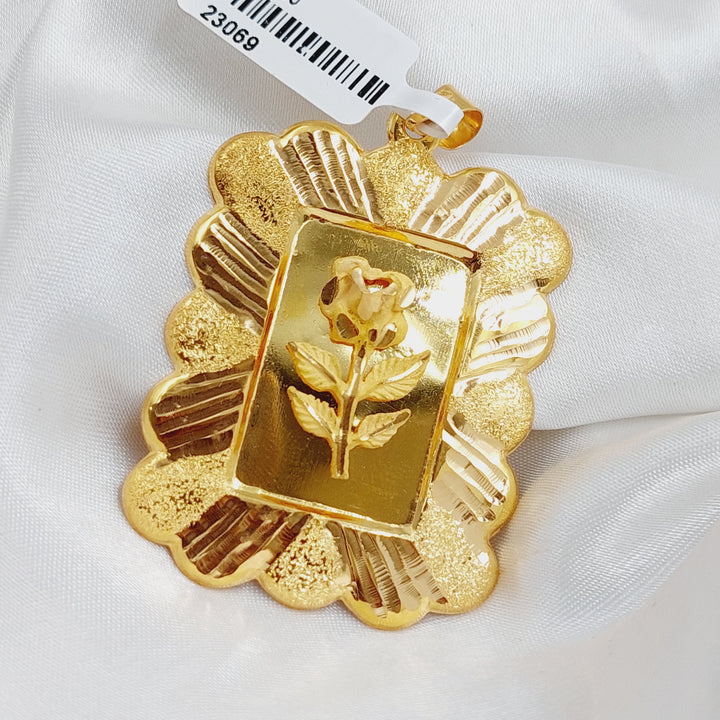 21K Gold Ounce Shape Pendant by Saeed Jewelry - Image 3