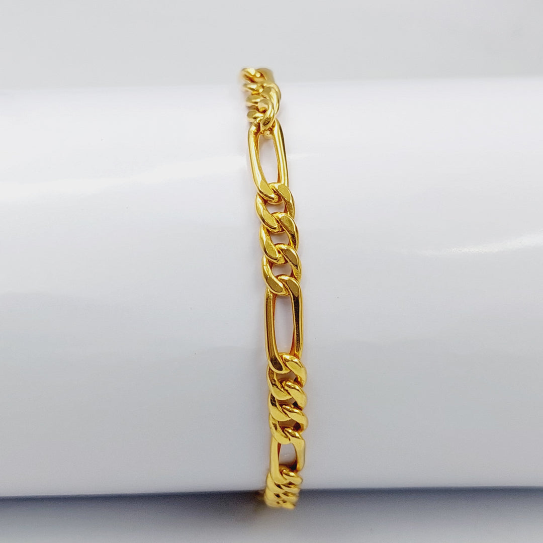 21K Gold Paperclip Bracelet by Saeed Jewelry - Image 12