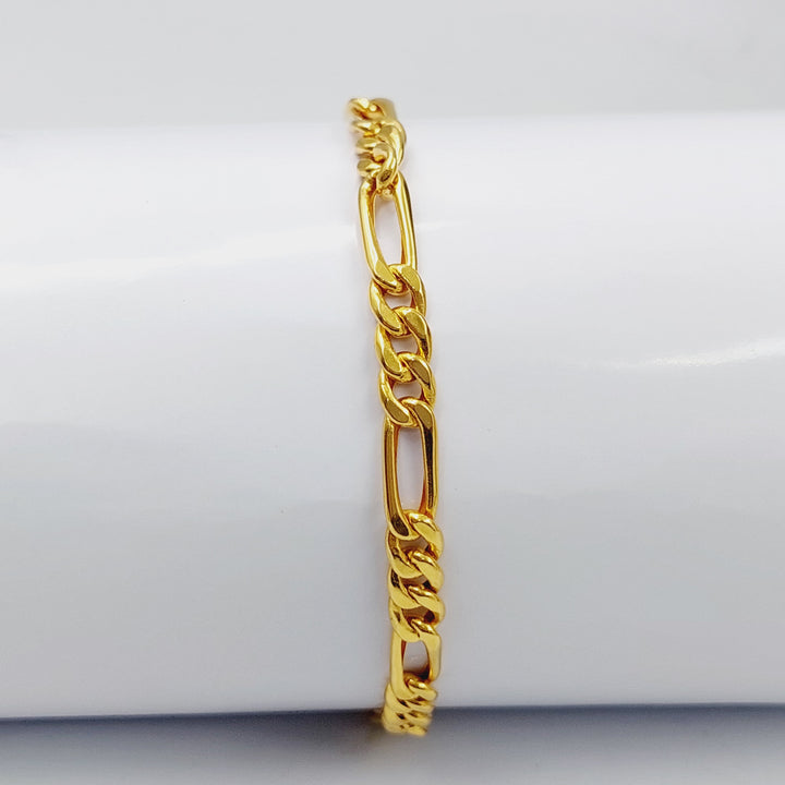 21K Gold Paperclip Bracelet by Saeed Jewelry - Image 6