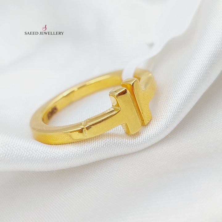 21K Gold Paperclip Ring by Saeed Jewelry - Image 5