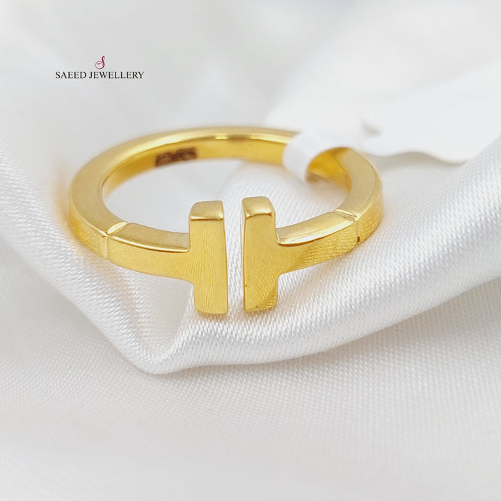 21K Gold Paperclip Ring by Saeed Jewelry - Image 1