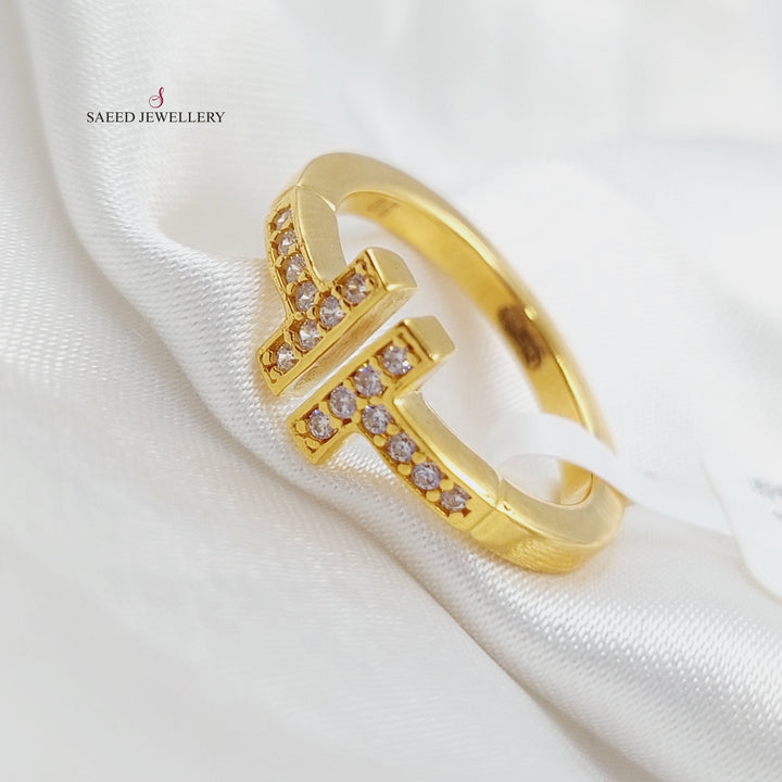 21K Gold Paperclip Ring by Saeed Jewelry - Image 5