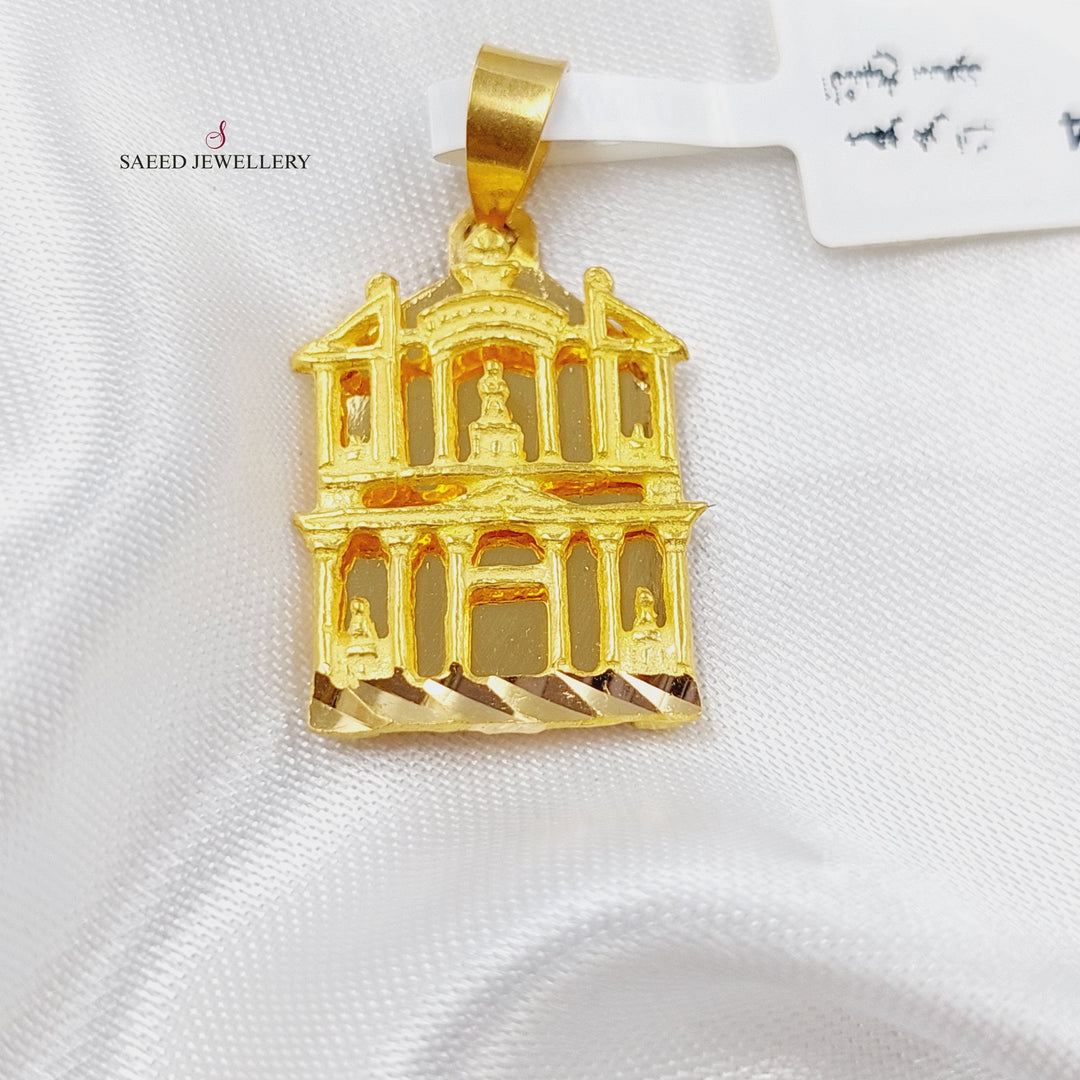 21K Gold Petra Pendant by Saeed Jewelry - Image 3