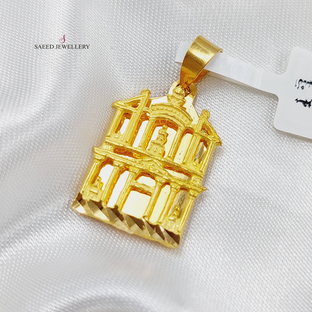 21K Gold Petra Pendant by Saeed Jewelry - Image 5