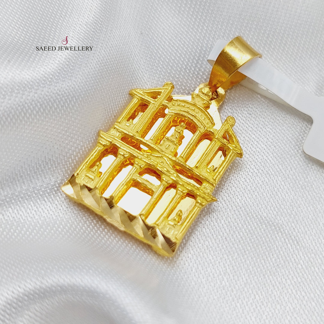21K Gold Petra Pendant by Saeed Jewelry - Image 1