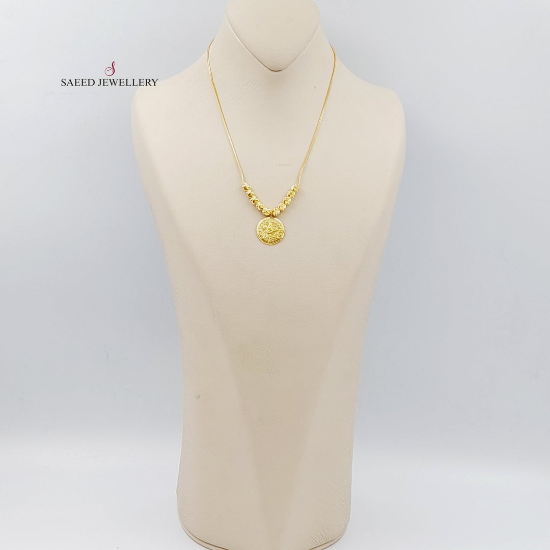 21K Gold Rashadi Balls Necklace by Saeed Jewelry - Image 2