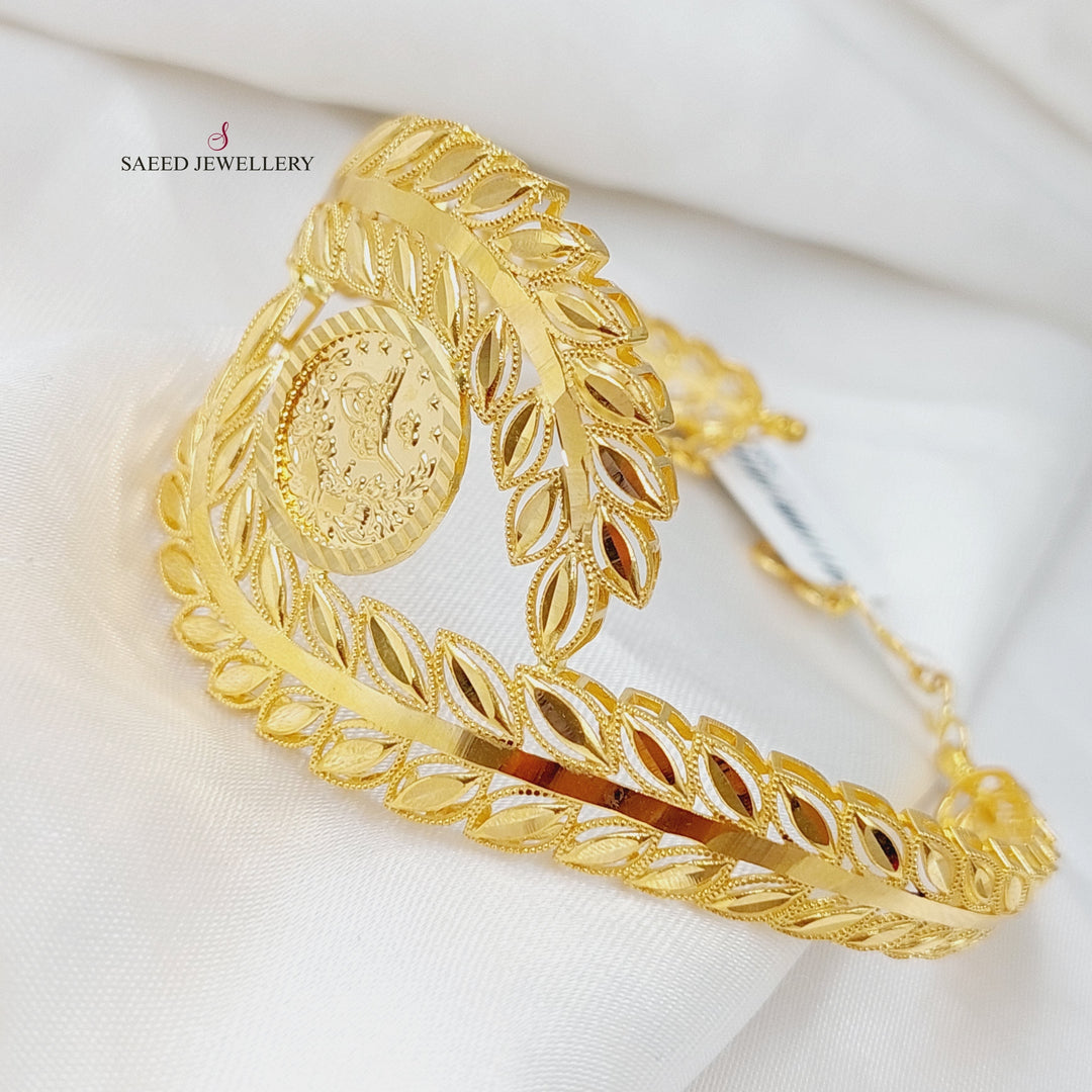 21K Gold Rashadi Bracelet by Saeed Jewelry - Image 3