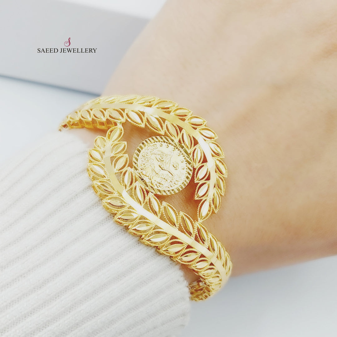 21K Gold Rashadi Bracelet by Saeed Jewelry - Image 6