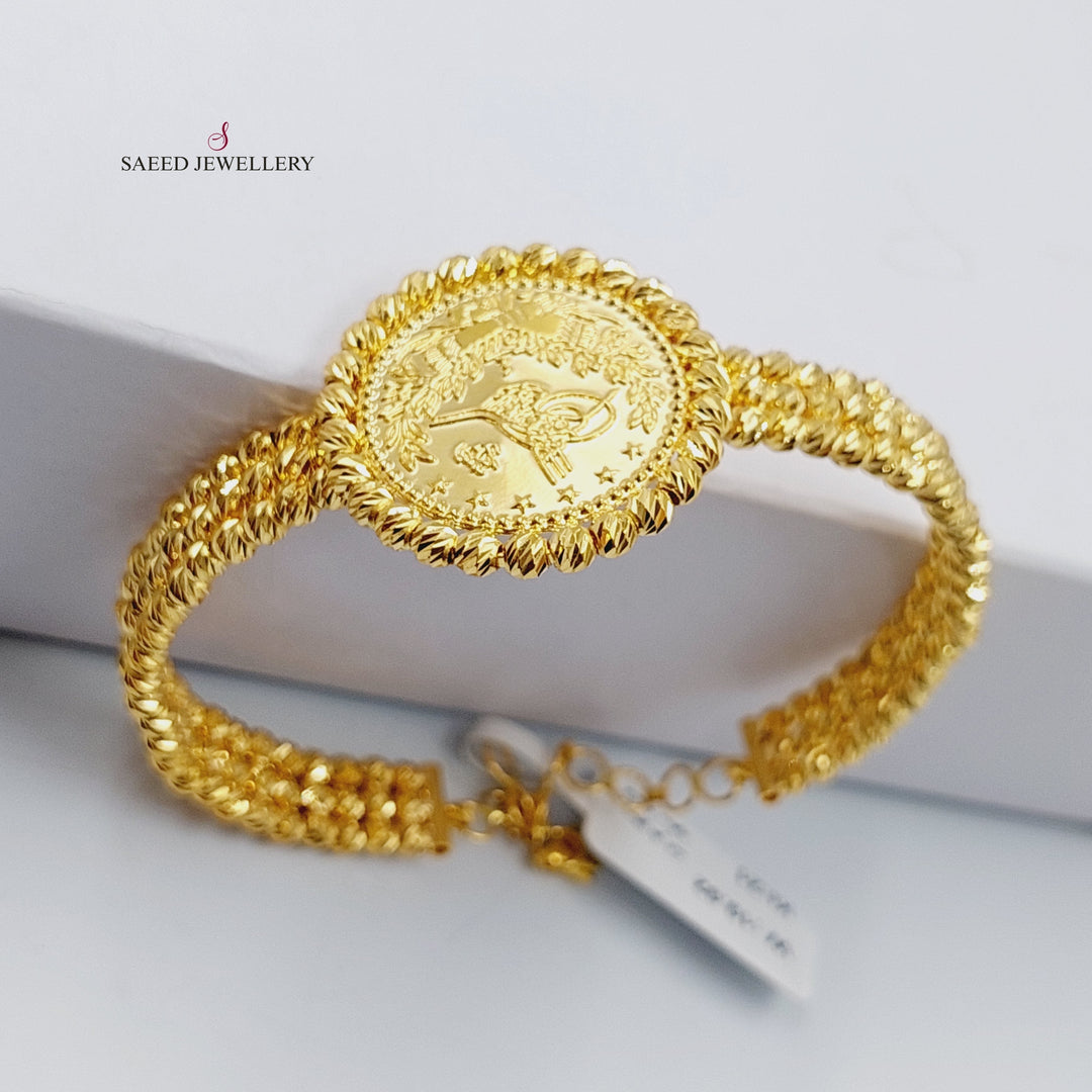 21K Gold Rashadi Bracelet by Saeed Jewelry - Image 4