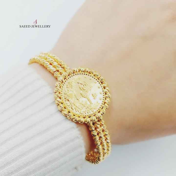 21K Gold Rashadi Bracelet by Saeed Jewelry - Image 5