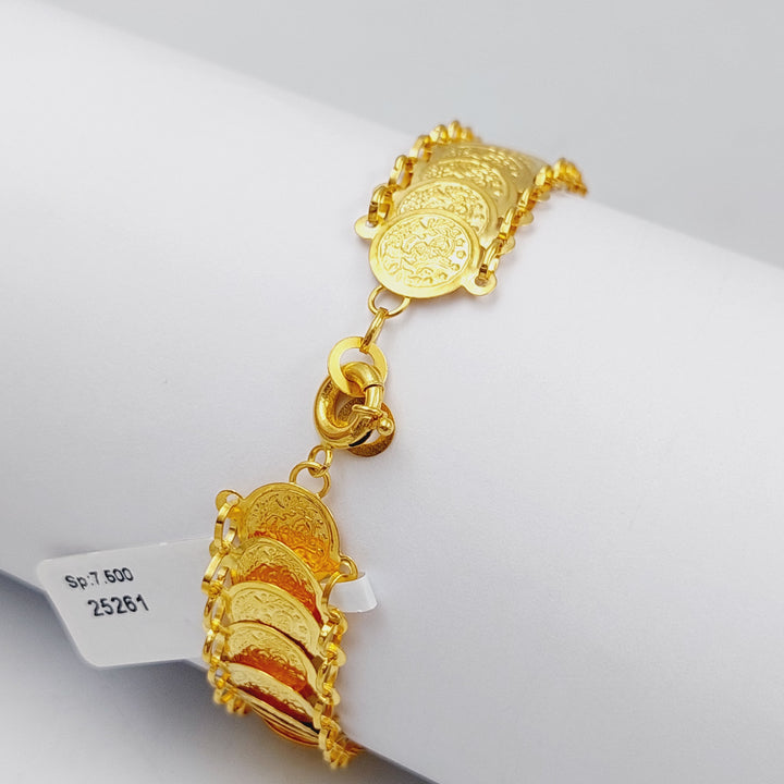 21K Gold Rashadi Bracelet by Saeed Jewelry - Image 3