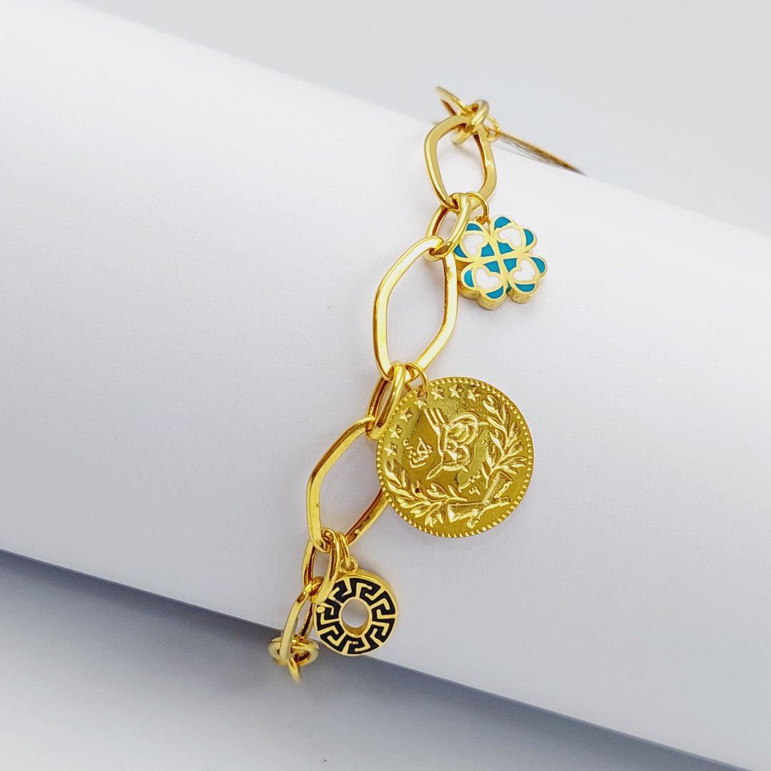21K Rashadi Bracelet Made of 21K Yellow Gold by Saeed Jewelry-25712