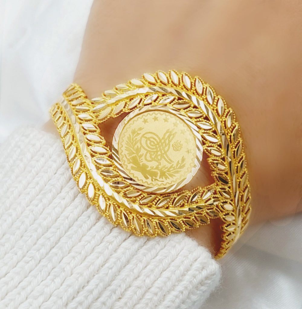 21K Gold Rashadi Bracelet by Saeed Jewelry - Image 2