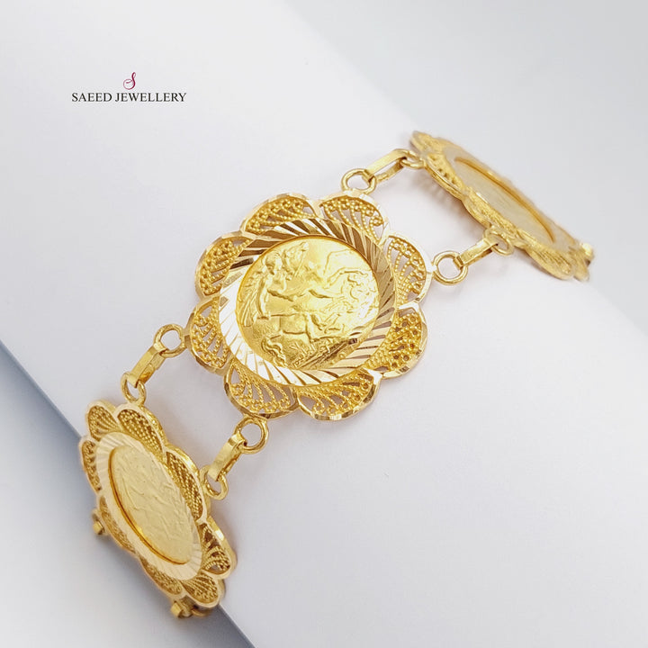 21K Gold Rashadi Bracelet by Saeed Jewelry - Image 5